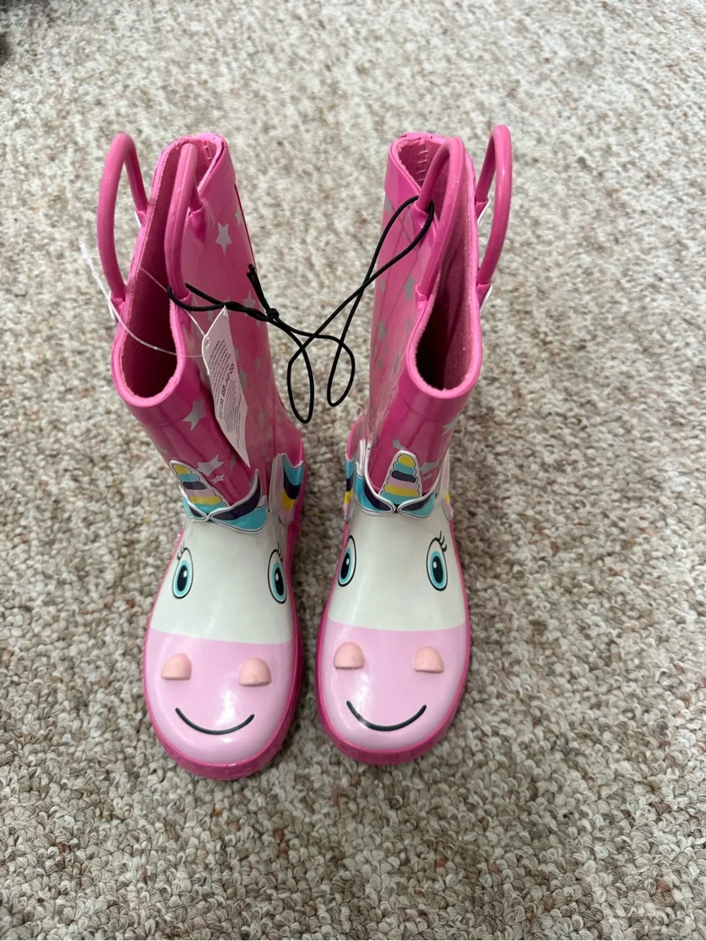 Pink Unicorn Kids Rain Boots